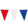 WeFiesta Guirlande de drapeaux XL rouge, blanc et bleu - 10 m WeFiesta Guirlande de drapeaux XL rouge, blanc et bleu - 10 m