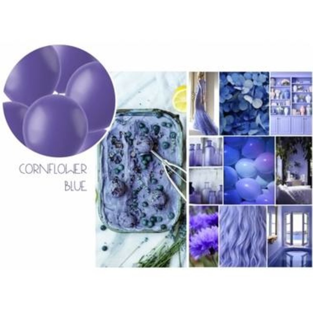 Folat Blauwe ballonnen Cornflower Blue mat 33cm | 10 stuks Folat Blauwe ballonnen Cornflower Blue mat 33cm | 10 stuks