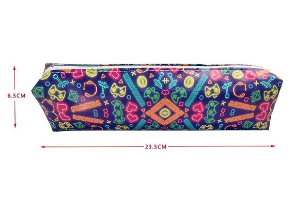 LG Imports Neonfarbenes Gamer-Federmäppchen 6,5 x 23,5 cm | pro Stück