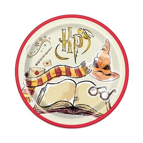 Unique Party Assiettes Harry Potter HP 23 cm | 8 pièces