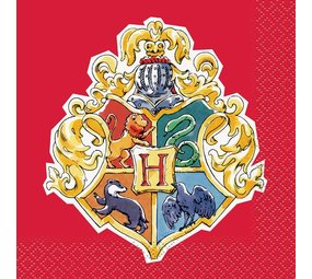 Unique Party Serviettes de table Harry Potter Poudlard 25x25cm | 16 pièces