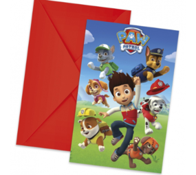 Procos Party Paw Patrol Uitnodigingen | 6 stuks Procos Party Paw Patrol Uitnodigingen | 6 stuks