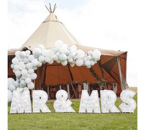 Ballonnen mozaïek standaards MR MRS kopen? Bruiloft versiering | | Tuf-Tuf Nederland
