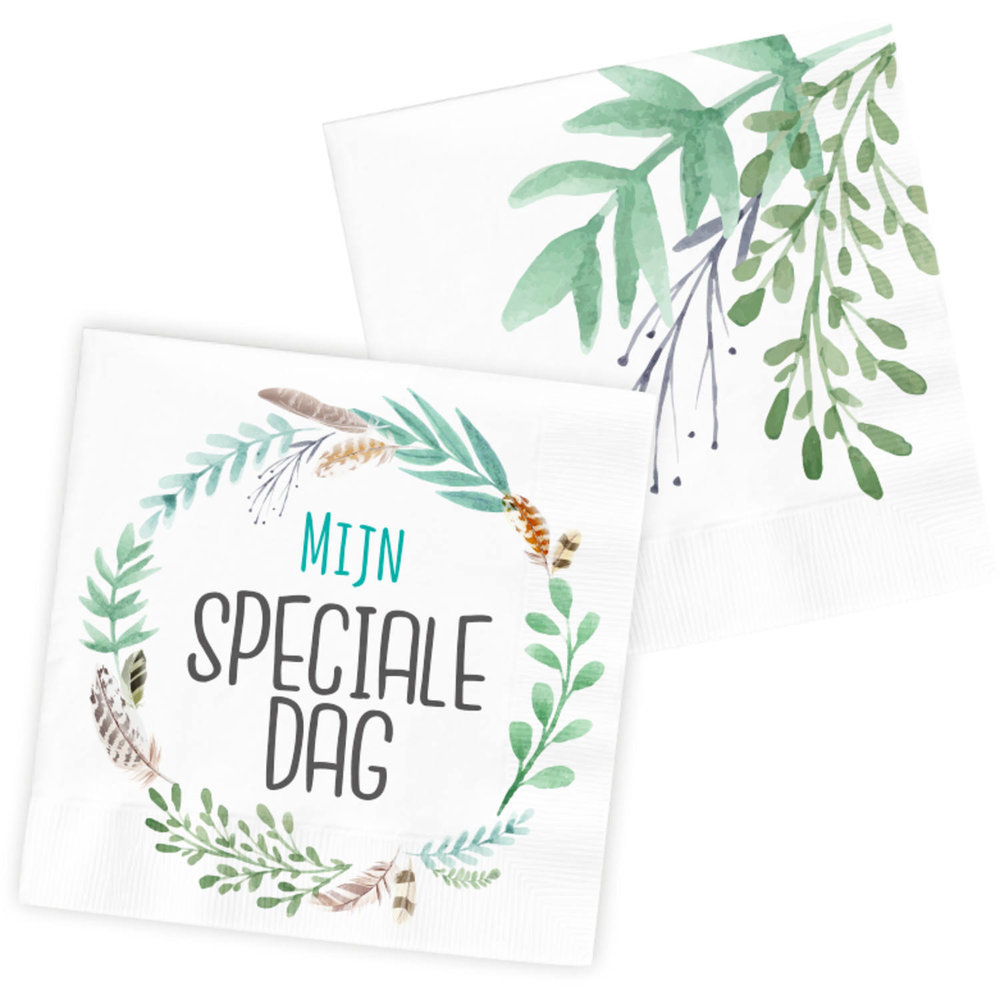 Folat Servetten Mijn Speciale Dag 33x33cm | 20 stuks Folat Servetten Mijn Speciale Dag 33x33cm | 20 stuks