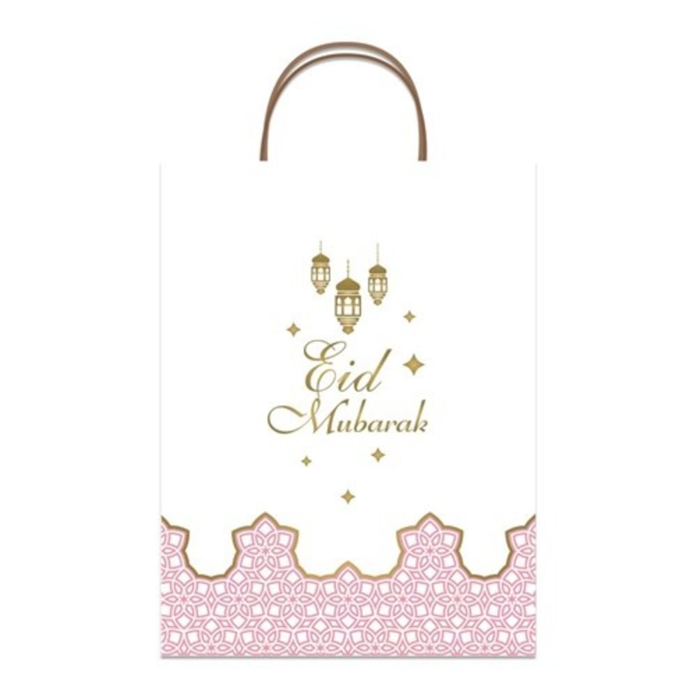 Zin El Afrah Eid Mubarak Geschenktüte Rosa | 25 x 13 x 33 cm
