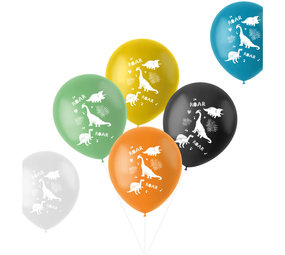 Folat Dino Roars Ballonnen  33cm | 6 stuks Folat Dino Roars Ballonnen  33cm | 6 stuks
