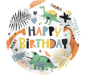 Folat Dino Roars Folie Ballon 45cm | per stuk Folat Dino Roars Folie Ballon 45cm | per stuk