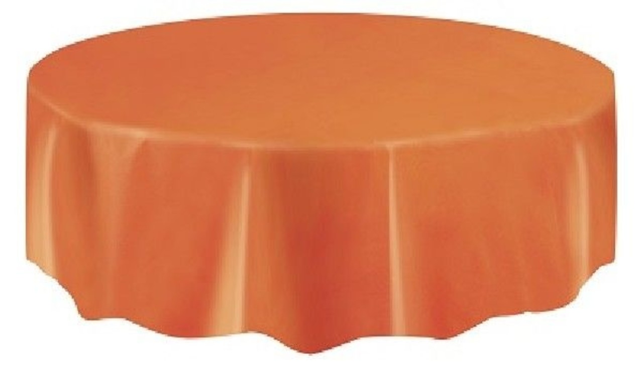 Unique Party Runde orange Tischdecke, 213 cm | pro Stück