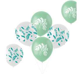 Folat Meine besonderen Luftballons, weiß und mintgrün, 33 cm | 6 Stück