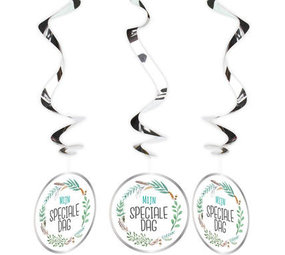 Folat Mijn speciale dag hangdecoratie | 3 stuks Folat Mijn speciale dag hangdecoratie | 3 stuks
