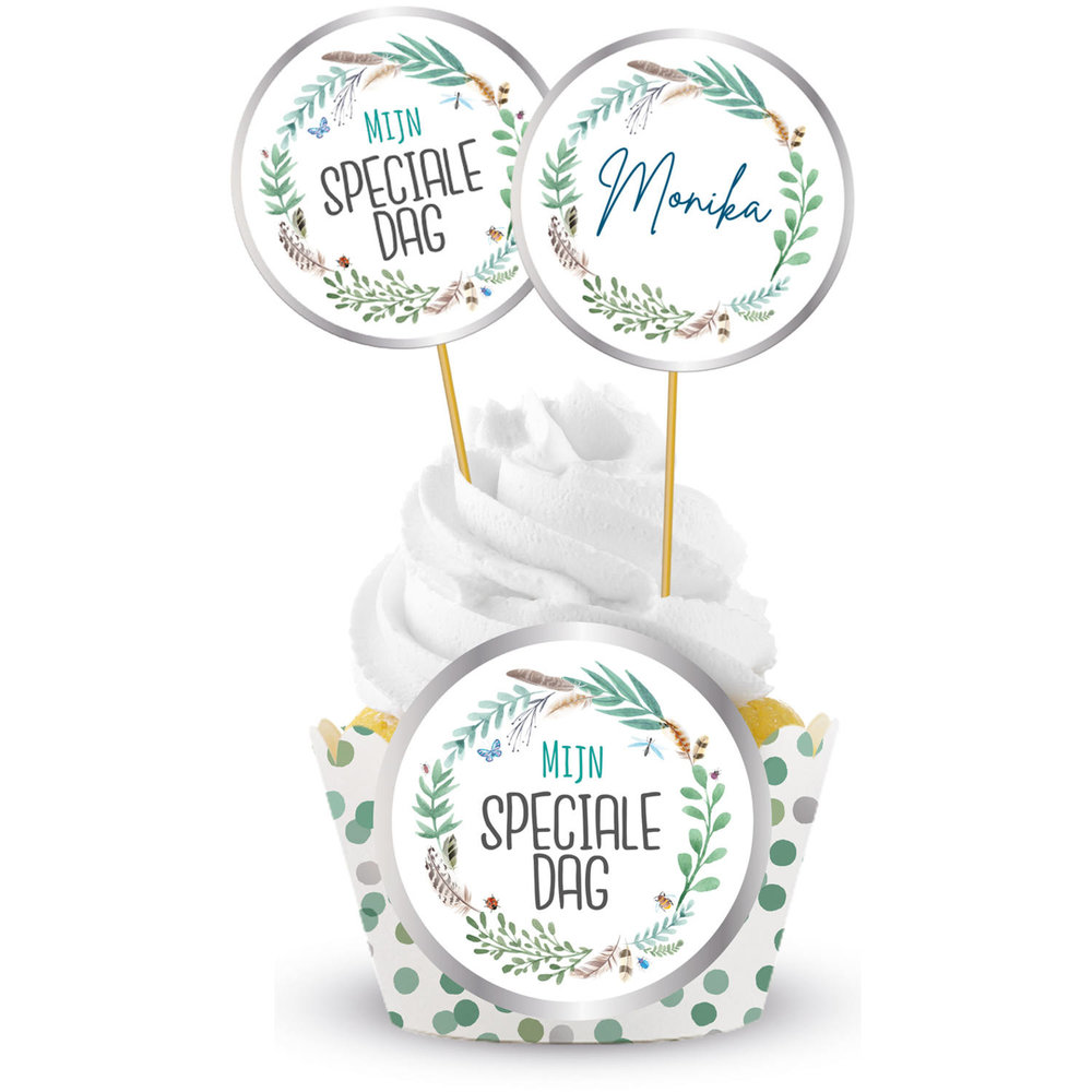 Folat Kit de décoration pour cupcakes « Ma Journée Spéciale » | 12 pièces