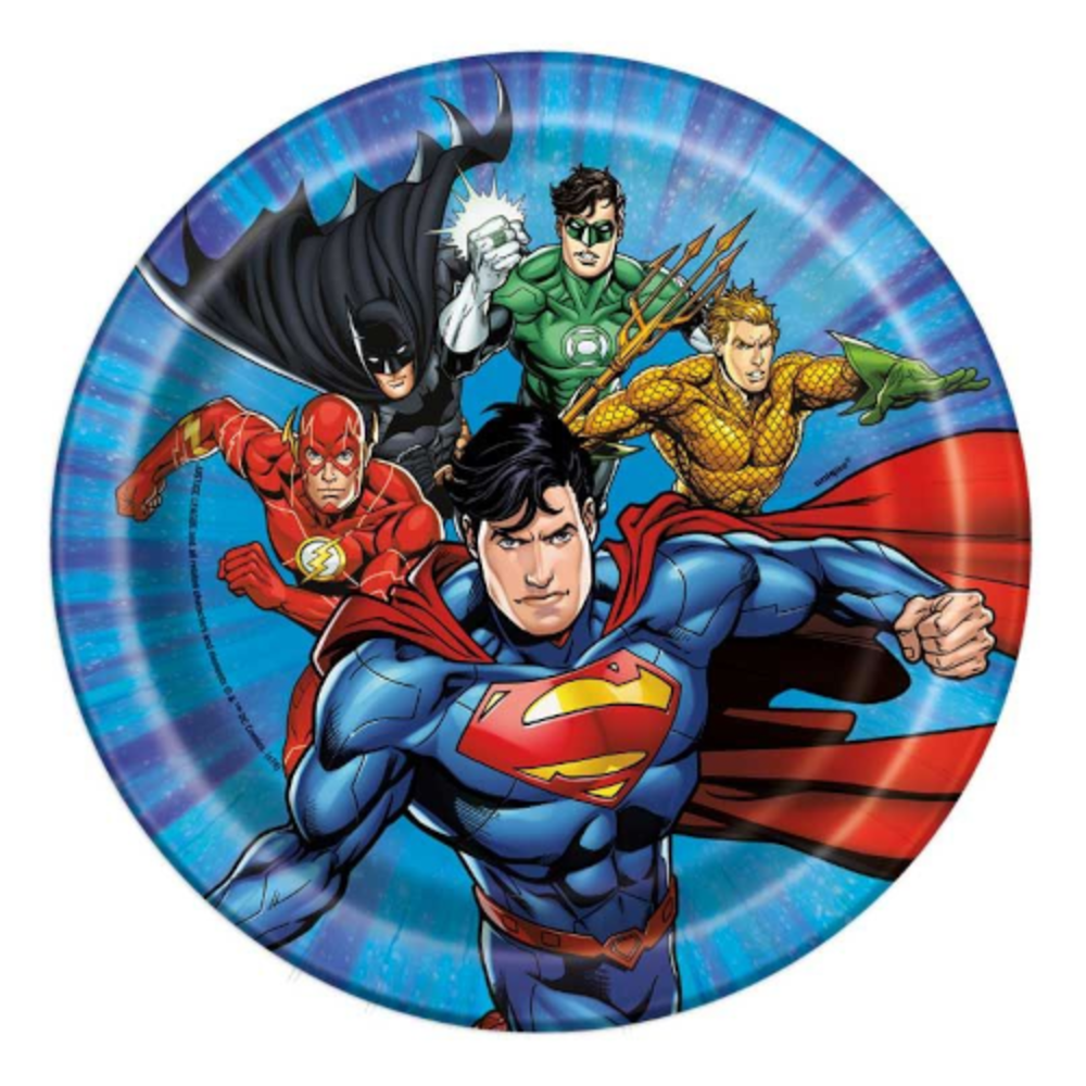 Unique Party Superhero Justice League plates 17cm | 8 pieces Unique Party Superhero Justice League plates 17cm | 8 pieces