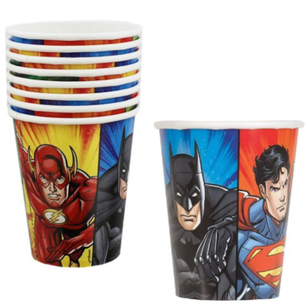 Unique Party Superhero Justice League Cups 266ml | 8 pieces Unique Party Superhero Justice League Cups 266ml | 8 pieces