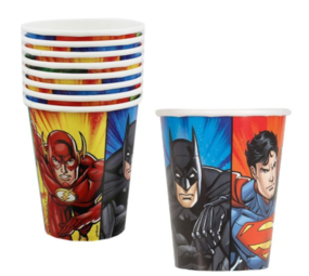 Unique Party Superhelden Justice League Bekers 266ml | 8 stuks Unique Party Superhelden Justice League Bekers 266ml | 8 stuks