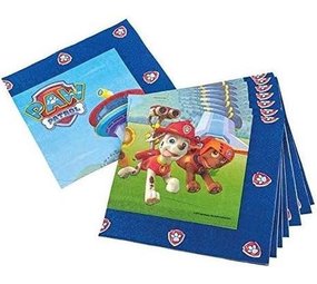 Tib Paw Patrol Servetten 33x33cm | 20 stuks Tib Paw Patrol Servetten 33x33cm | 20 stuks