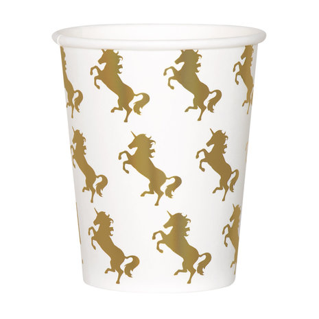 Boland Gobelets Unicorn Gold 210 ml | 10 pièces