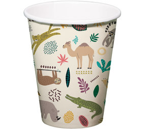 Folat Gobelets Zoo Party 250 ml | 6 pièces