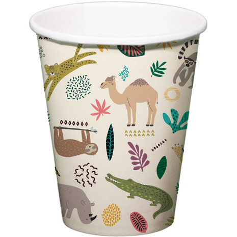 Folat Gobelets Zoo Party 250 ml | 6 pièces