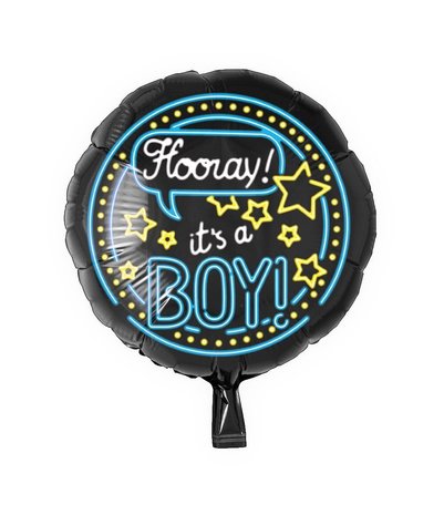 Paper Dreams Heliumballon „Hurra, es ist ein Junge!“ Neon | 46 cm