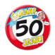 Paper Dreams Button XL 50 Jahre Sarah Verkehrsschild | pro Stück