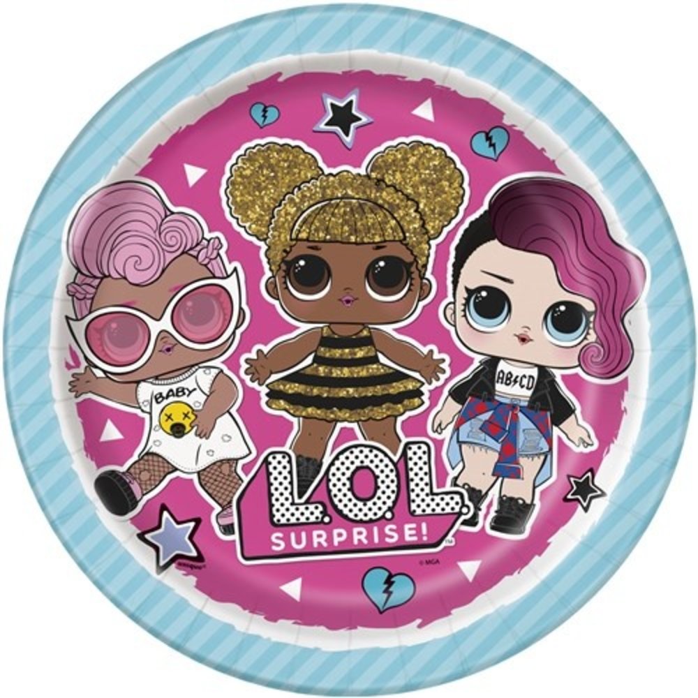 Unique Party LOL Surprise Plates 23cm | 8 pieces