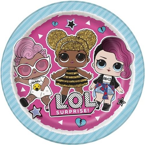 Unique Party LOL Surprise Plates 23cm | 8 pieces
