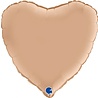 Grabo Ballon gonflé à l'hélium en forme de cœur en satin nude | 46 cm Grabo Ballon gonflé à l'hélium en forme de cœur en satin nude | 46 cm