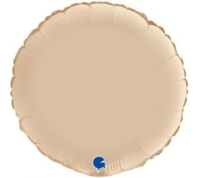 Grabo Runder Heliumballon aus cremefarbenem Satin | 46 cm
