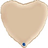 Grabo Crème satin helium ballon hart | 46 cm Grabo Crème satin helium ballon hart | 46 cm