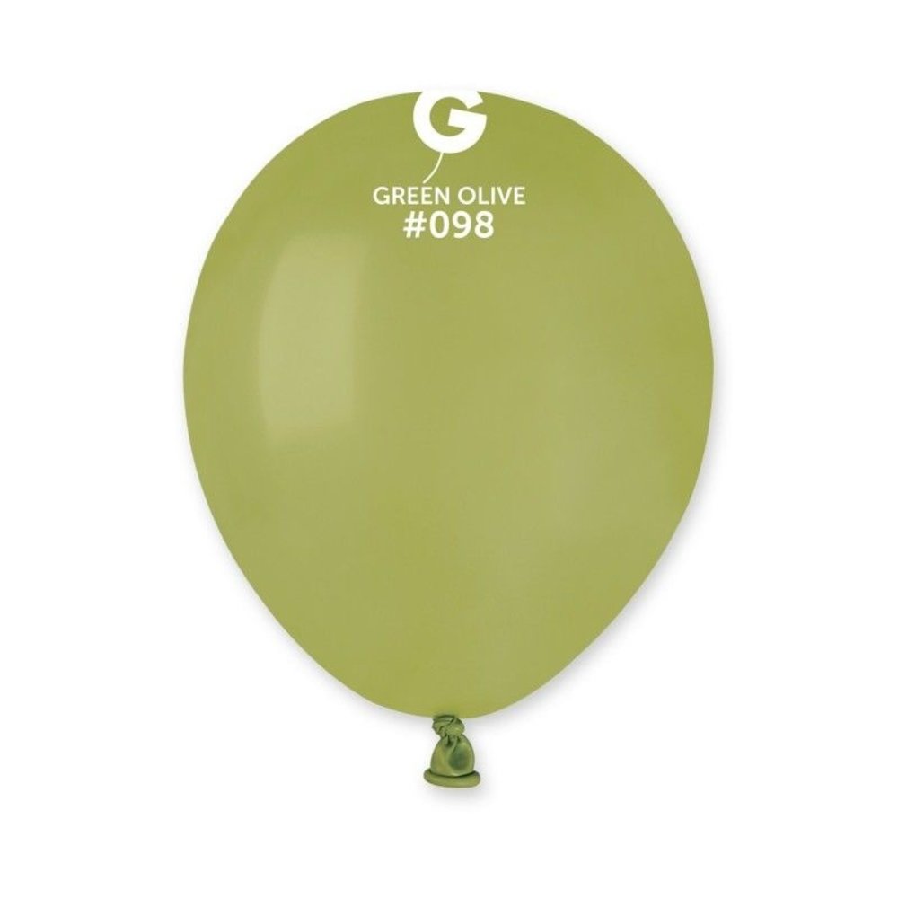 Gemar Olijfgroene ballonnen 13cm | 50 stuks Gemar Olijfgroene ballonnen 13cm | 50 stuks
