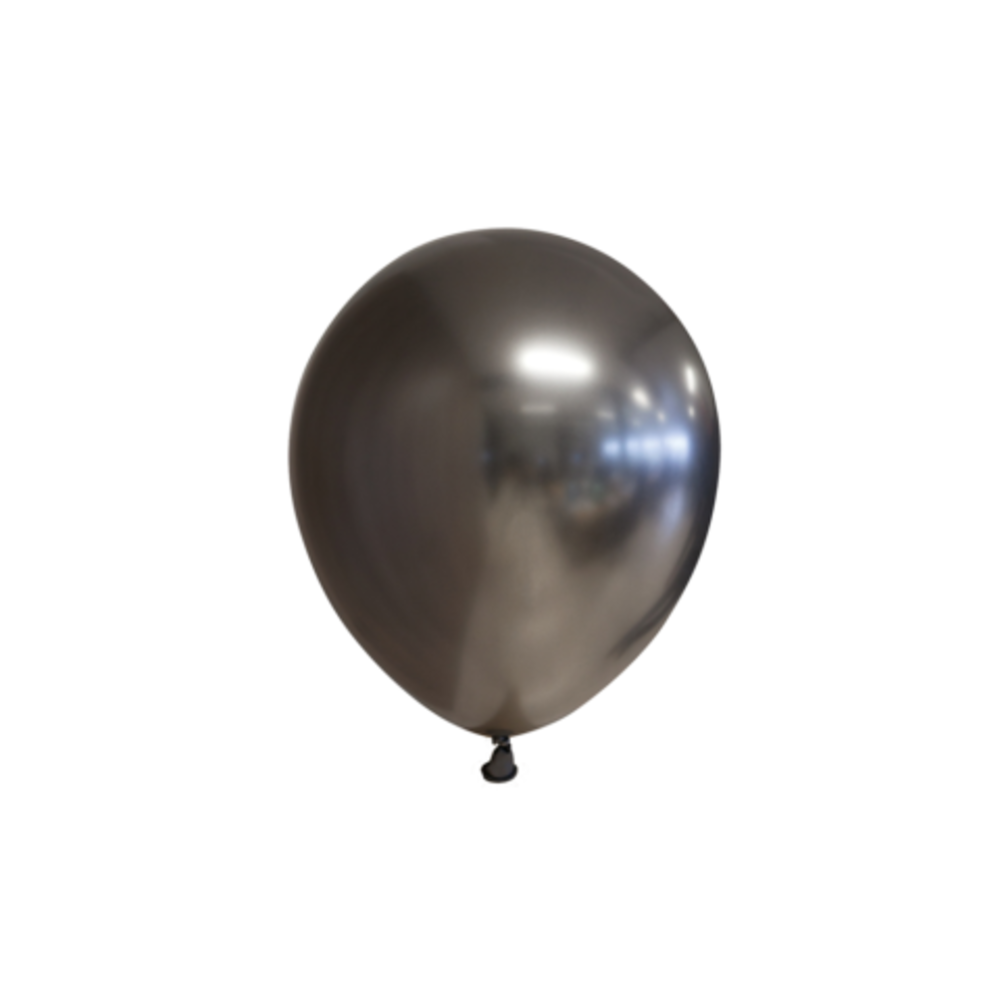 Bloeden Aanval Menselijk ras Grijze ballonnen chroom 13cm | 100 stuks | Tuf-Tuf Nederland