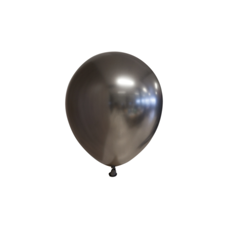 WeFiesta Space Grey Chrome Balloons 30cm | 100 pieces