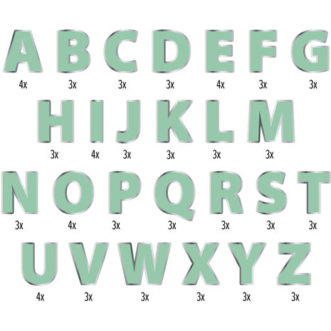 Folat Buchstabengirlanden-Set zum Selbermachen, Grün | 2 Meter