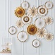 Ginger Ray Fächer-Dekorationsset, gold-weiß | 15-teilig