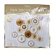 Ginger Ray Fan decoration backdrop kit gold-white | 15 pieces