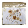 Ginger Ray Fächer-Dekorationsset, gold-weiß | 15-teilig