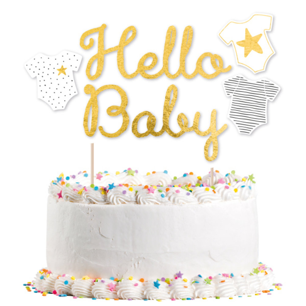 Amscan Décoration de gâteau « Bonjour bébé »