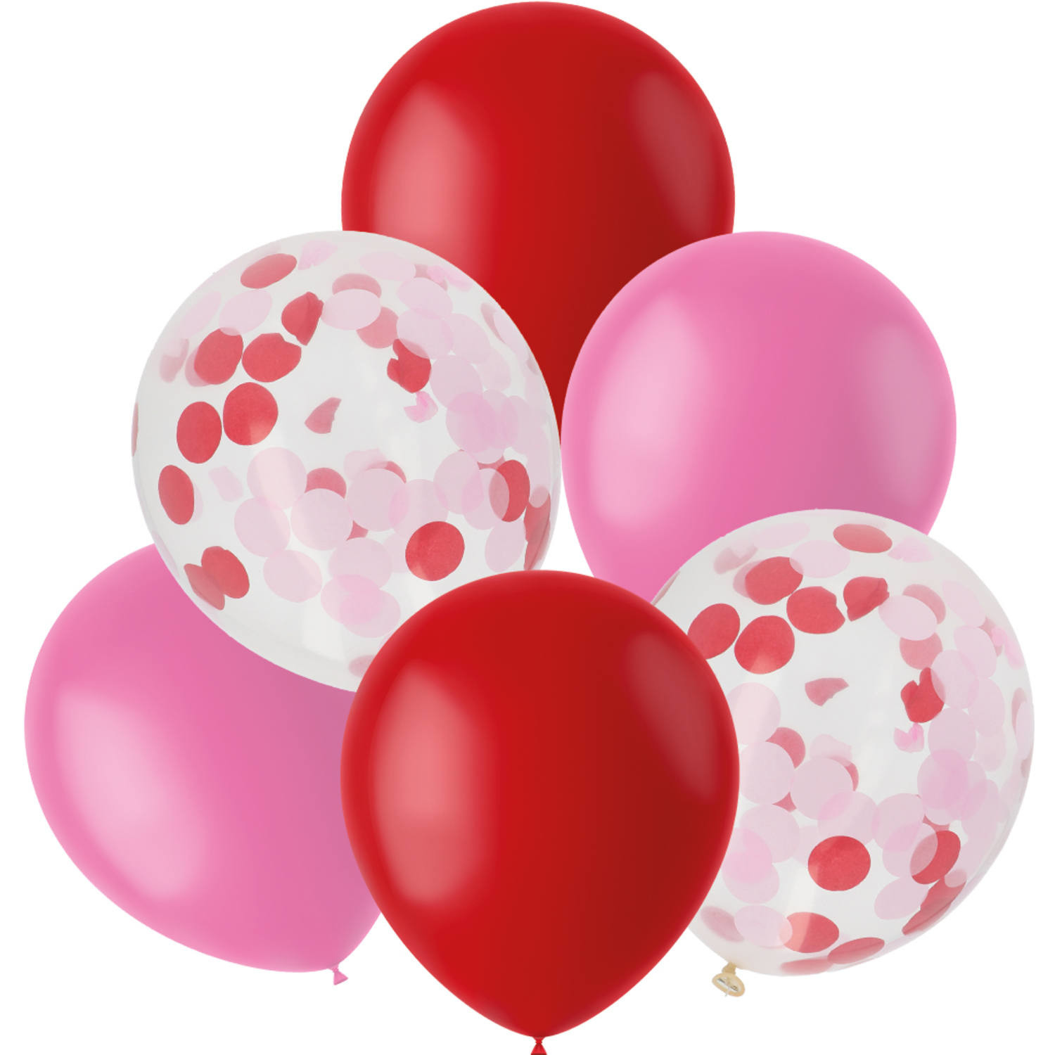 Vrouw attribuut bijwoord Ballonnen Mix Rood en Roze 30cm | 6 stuks | Tuf-Tuf Nederland