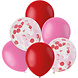 Folat Rot-rosa Ballonmischung, 30 cm | 6 Stück