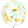Folat Konfetti-Ballon XL, Gold und Mintgrün | 61 cm Folat Konfetti-Ballon XL, Gold und Mintgrün | 61 cm