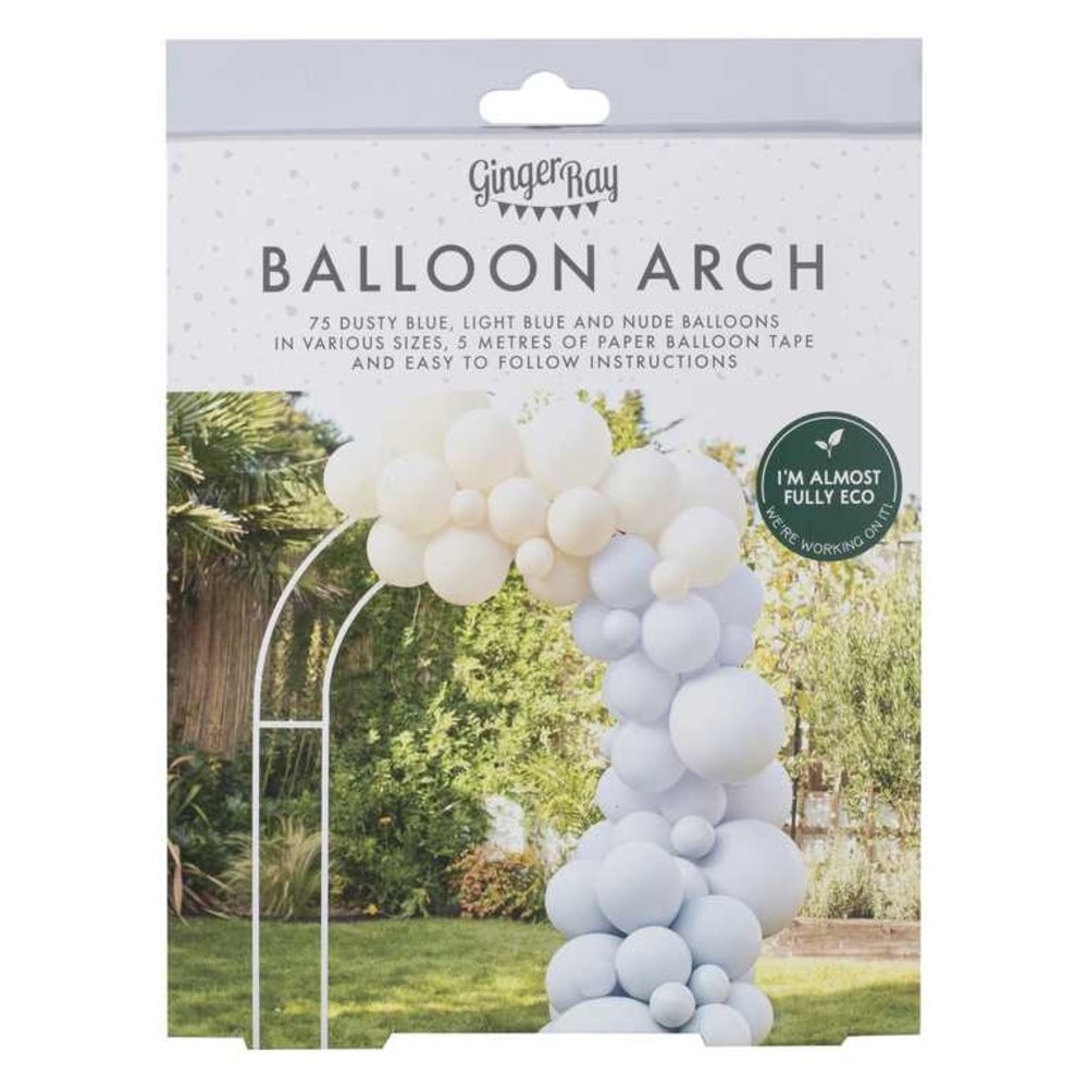 Ginger Ray Blauw en witte  ballonnenboog kit | per stuk