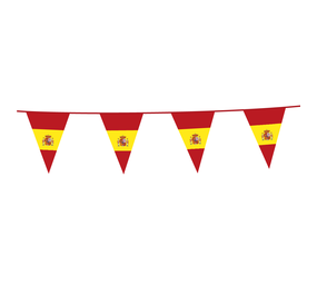 WeFiesta Girlande mit spanischer Flagge | 10 Meter