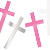 Unique Party Pink confetti crosses | 14 gram bag