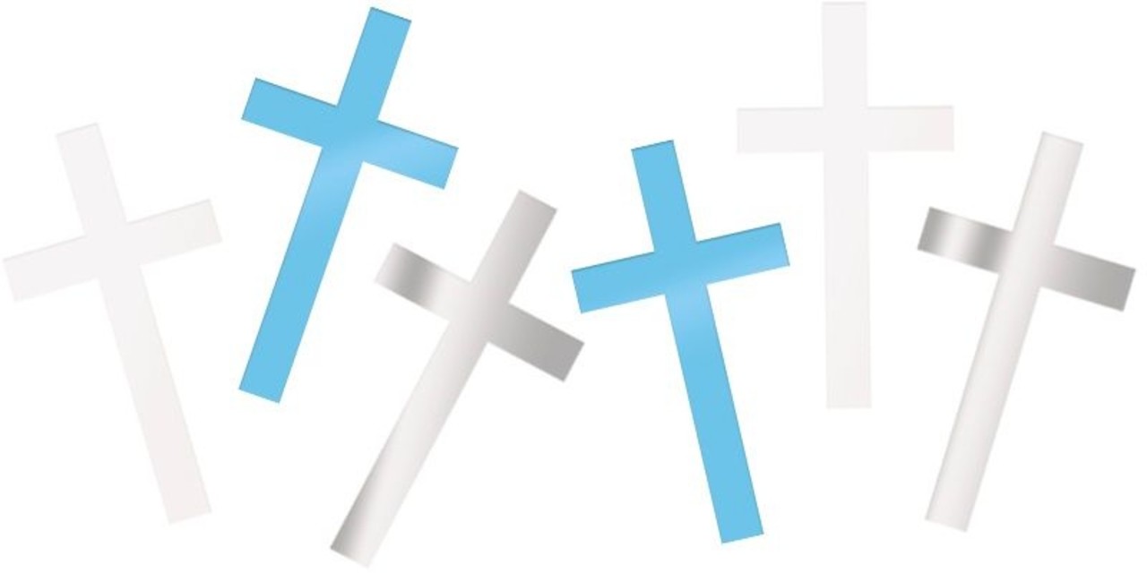 Unique Party Blue confetti crosses | 14 gram bag