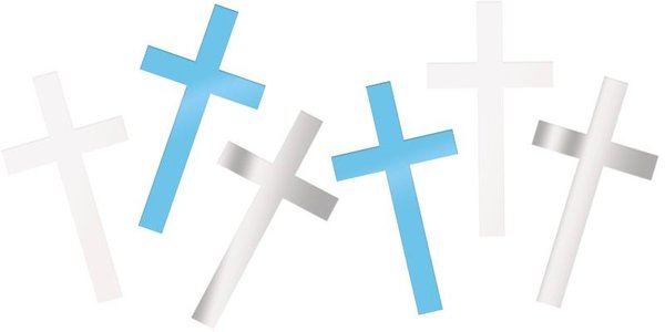 Unique Party Confetti kruisjes blauw | zakje 14 gram Unique Party Confetti kruisjes blauw | zakje 14 gram