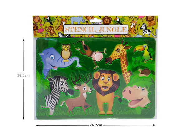 LG Imports Jungle dieren sjablonen teken set | per stuk LG Imports Jungle dieren sjablonen teken set | per stuk