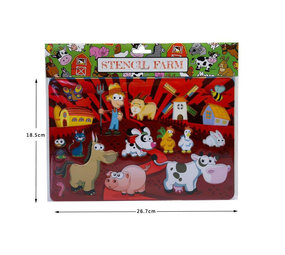 LG Imports Farm animal stencils drawing set | per piece