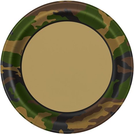 Unique Party Military camouflage signs 23cm | 8 pieces