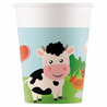 Procos Party Gobelets en papier animaux de la ferme | 8 pièces Procos Party Gobelets en papier animaux de la ferme | 8 pièces