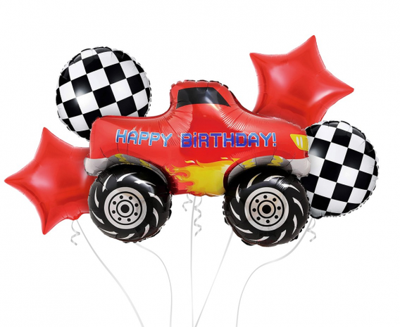 Godan Monster Truck Balloon Bouquet | 5-piece